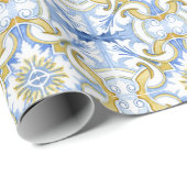 Mediterrane tegels, majolica, Siciliaanse stijl Cadeaupapier (Rol Hoek)