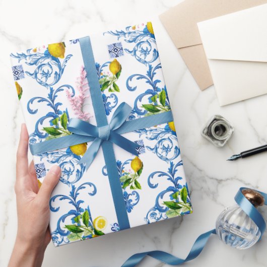 Mediterrane tegels, majolica, Siciliaanse stijl Cadeaupapier (Geschenken)