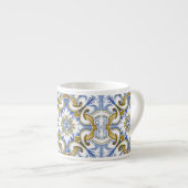 Mediterrane tegels, majolica, Siciliaanse stijl Espresso Kop (Voorkant rechts)