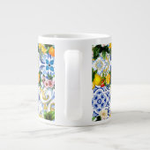 Mediterrane tegels, majolica, Siciliaanse stijl Grote Koffiekop (Achterkant)