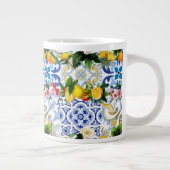 Mediterrane tegels, majolica, Siciliaanse stijl Grote Koffiekop (Rechts)