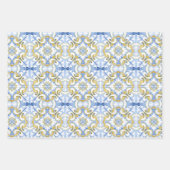 Mediterrane tegels, majolica, Siciliaanse stijl Inpakpapier Vel (Voorkant 3)