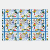 Mediterrane tegels, majolica, Siciliaanse stijl Inpakpapier Vel (Voorkant 3)