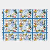 Mediterrane tegels, majolica, Siciliaanse stijl Inpakpapier Vel (Voorkant 2)