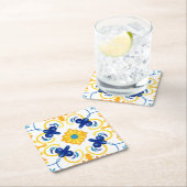 Mediterrane tegels, majolica, Siciliaanse stijl Kartonnen Onderzetters (Insitu)