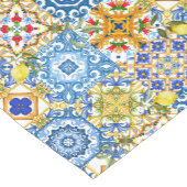 Mediterrane tegels, majolica, Siciliaanse stijl Korte Tafelloper (Hoek)