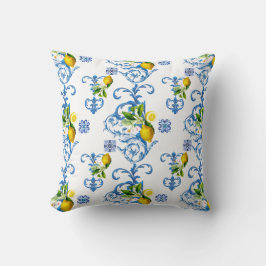 Mediterrane tegels, majolica, Siciliaanse stijl Kussen