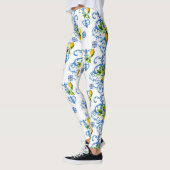 Mediterrane tegels, majolica, Siciliaanse stijl Leggings (Links)