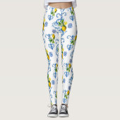 Mediterrane tegels, majolica, Siciliaanse stijl Leggings (Voorkant)