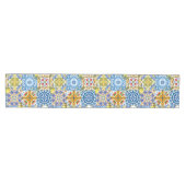 Mediterrane tegels, majolica, Siciliaanse stijl Medium Tafelloper (Horizontaal)