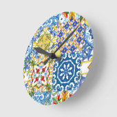 Mediterrane tegels, majolica, Siciliaanse stijl Ronde Klok (Hoek)