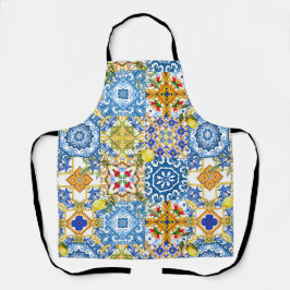 Mediterrane tegels, majolica, Siciliaanse stijl Schort