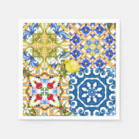 Mediterrane tegels, majolica, Siciliaanse stijl