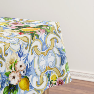 Mediterrane tegels, majolica, Siciliaanse stijl Tafelkleed