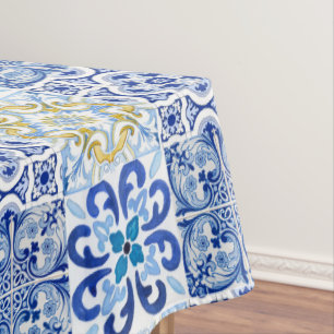 Mediterrane tegels, majolica, Siciliaanse stijl Tafelkleed