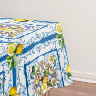 Mediterrane tegels, majolica, Siciliaanse stijl Tafelkleed