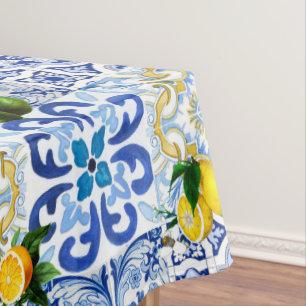 Mediterrane tegels, majolica, Siciliaanse stijl Tafelkleed