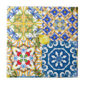 Mediterrane tegels, majolica, Siciliaanse stijl Tegeltje (Voorkant)
