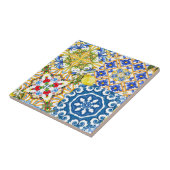 Mediterrane tegels, majolica, Siciliaanse stijl Tegeltje (Zijkant)