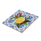 Mediterrane tegels, majolica, Siciliaanse stijl Tegeltje (Zijkant)