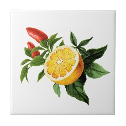 Mediterrane tegels, majolica, Siciliaanse stijl Tegeltje (Voorkant)