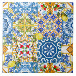 Mediterrane tegels, majolica, Siciliaanse stijl Tegeltje<br><div class="desc">Mediterranean tiles</div>
