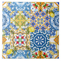 Mediterrane tegels, majolica, Siciliaanse stijl