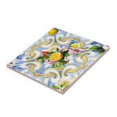 Mediterrane tegels, majolica, Siciliaanse stijl Tegeltje (Zijkant)