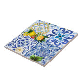 Mediterrane tegels, majolica, Siciliaanse stijl Tegeltje (Zijkant)