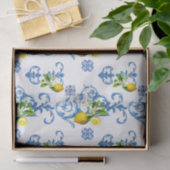 Mediterrane tegels, majolica, Siciliaanse stijl Tissuepapier (Geschenk)