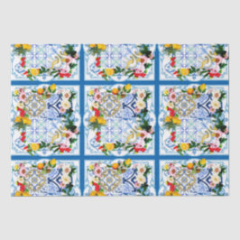 Mediterrane tegels, majolica, Siciliaanse stijl Tissuepapier