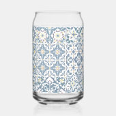 Mediterrane Tegels, Marokkaans, Majolica, Azulejo Blikvorm Glas (Achterkant)