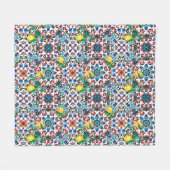 Mediterrane tegels, mozaïek, citroen, zomerkunst fleece deken (Voorkant (Horizontaal))