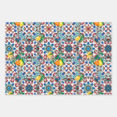 Mediterrane tegels, mozaïek, citroen, zomerkunst inpakpapier vel (Voorkant 2)