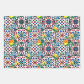 Mediterrane tegels, mozaïek, citroen, zomerkunst inpakpapier vel (Voorkant)