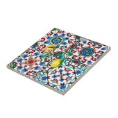 Mediterrane tegels, mozaïek, citroen, zomerkunst tegeltje (Zijkant)