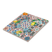 Mediterrane tegels, mozaïek, citroen, zomerkunst tegeltje (Zijkant)