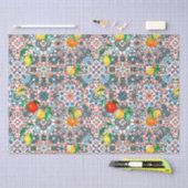 Mediterrane tegels, mozaïek, citroen, zomerkunst tissuepapier (Craft)
