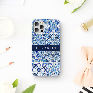 Mediterrane Tegels, Portugees, Azulejo, Jouw naam Case-Mate iPhone Case