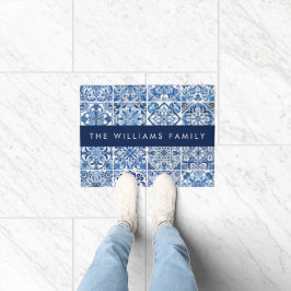 Mediterrane Tegels, Portugees, Azulejo, Jouw naam Deurmat