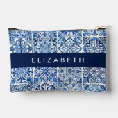 Mediterrane Tegels, Portugees, Azulejo, Jouw naam Etui (Achterkant)