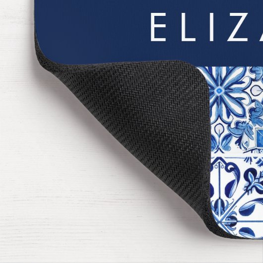 Mediterrane Tegels, Portugees, Azulejo, Jouw naam Muismat (Hoek)