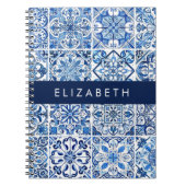 Mediterrane Tegels, Portugees, Azulejo, Jouw naam Notitieboek (Voorkant)