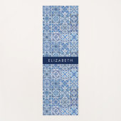 Mediterrane Tegels, Portugees, Azulejo, Jouw naam Yogamat (Voorkant)