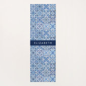 Mediterrane Tegels, Portugees, Azulejo, Jouw naam Yogamat (Achterkant)