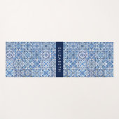 Mediterrane Tegels, Portugees, Azulejo, Jouw naam Yogamat (Voorkant (horizontaal))