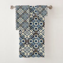 Mediterrane Tegels, Portugees, Azulejo, Majolica Bad Handdoek