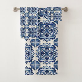 Mediterrane Tegels, Portugees, Azulejo, Majolica Bad Handdoek