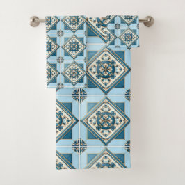 Mediterrane Tegels, Portugees, Azulejo, Majolica Bad Handdoek