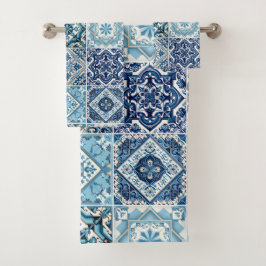 Mediterrane Tegels, Portugees, Azulejo, Majolica Bad Handdoek